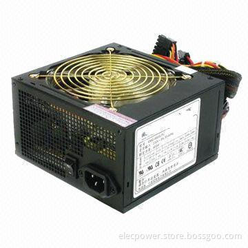 ATX Gaming Power Supply, 500W with 14cm Fan, 6-pin/8-pin